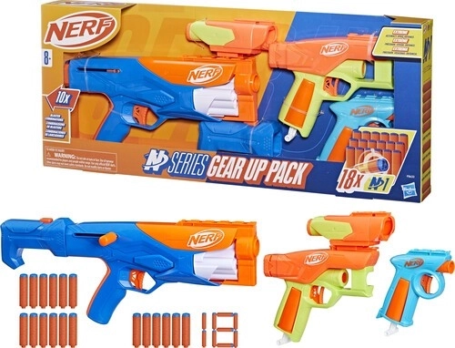 Nerf N Series Gear Up Pack – set blastera (puška i 2 pištolja) s 18 strelica