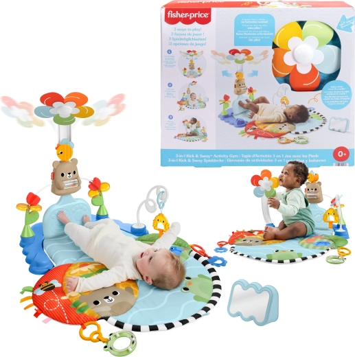 Fisher-Price edukativna senzorna podloga za igru 3u1 Udari nogicama i zavrti