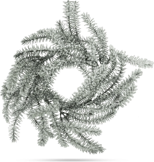 Snow-covered green Christmas wreath, 27 cm