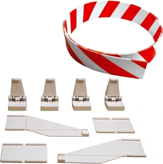 Guardrail and holders for Carrera Evolution, Digital 132 and Digital 124 slot car tracks – 3 m set