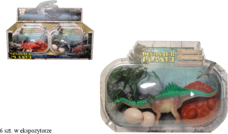 Figurica dinosaura s gnijezdom i jajima