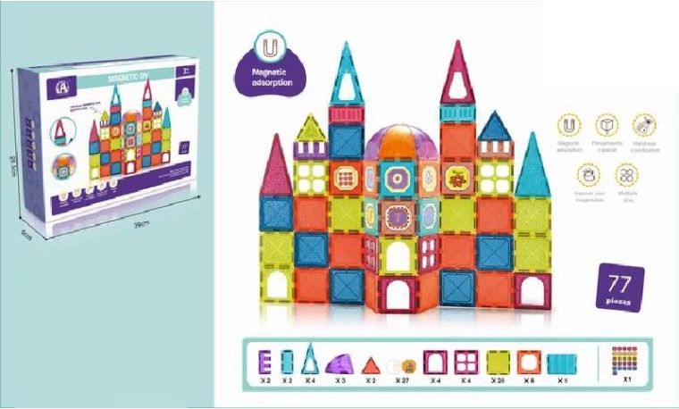 Magnetski 3D set za slaganje – 77 dijelova