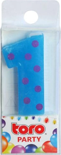 Tortna svijeća broj 1 TORO, za zapikavanje 4,5 cm