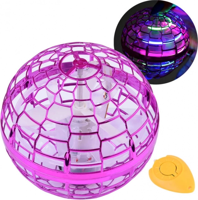 Flying UFO Ball with LED and Hand Control – Purple