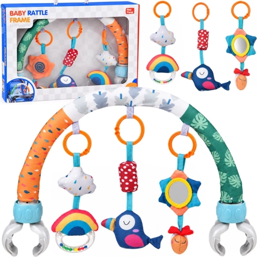 Baby Activity Arch with Rattles for Strollers, Car Seats and Bouncers