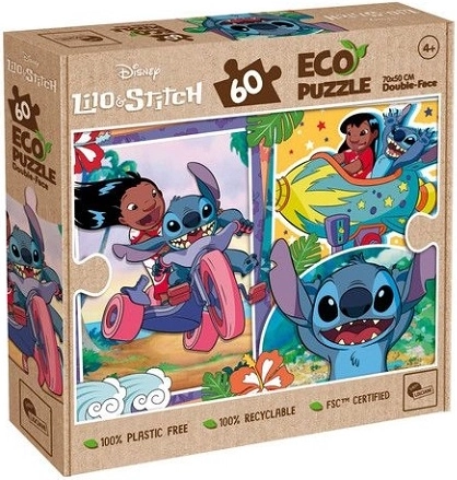 Lisciani eko obostrana slagalica Lilo & Stitch 60 dijelova