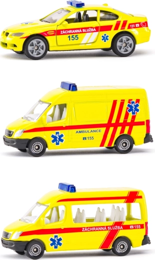Siku češka verzija set vozila hitne pomoći 3 auta
