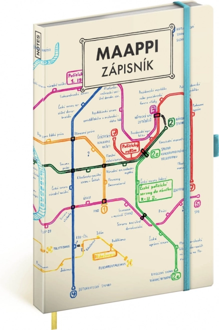 Bilježnica Maappi, s crtama, 13 × 21 cm