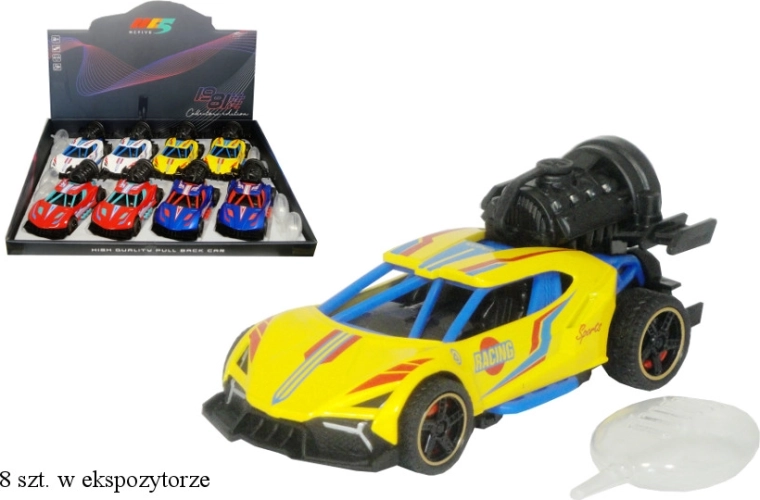 Trkaći auto s dimnim efektom na zamašnjak