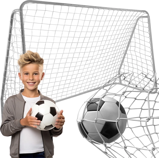 Mreža za metalni nogometni gol Trizand 213 × 150 × 90 cm