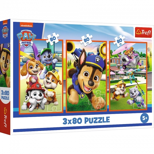 Puzzle 3x80 Psića ekipa Paw Patrol