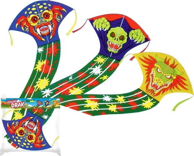 Flying kite with monster design