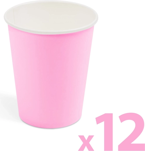 Pink Paper Cups 2.5 dl, 12 pcs