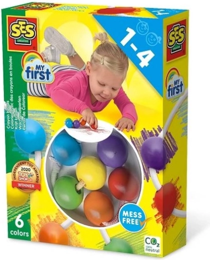 SES Creative Moje prve pastelne bojice u obliku perlica (6 boja)