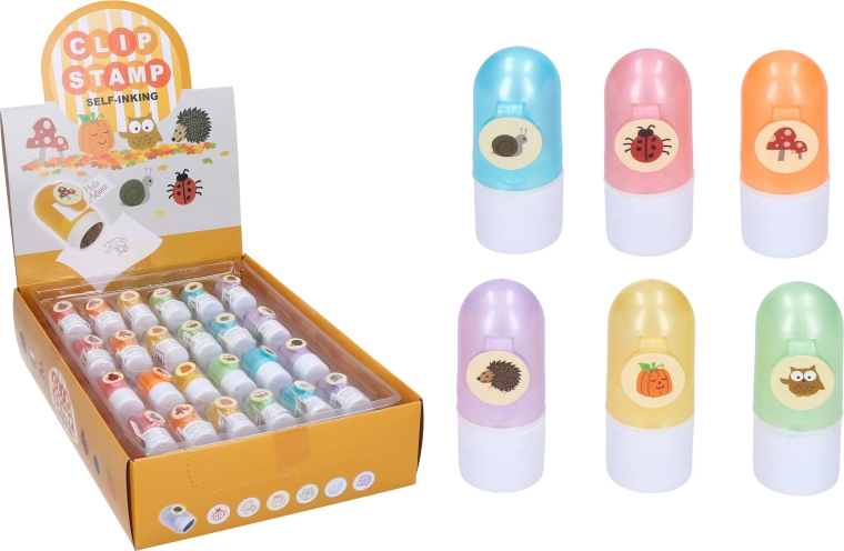 Samotiskujući žig s kopčom – mix životinja i motiva