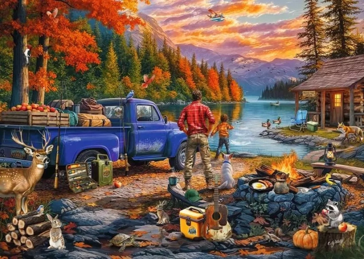 Ravensburger puzzle zalazak sunca na jezeru 300 dijelova