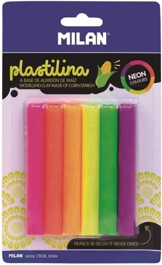 Neonska plastelina 6 kom