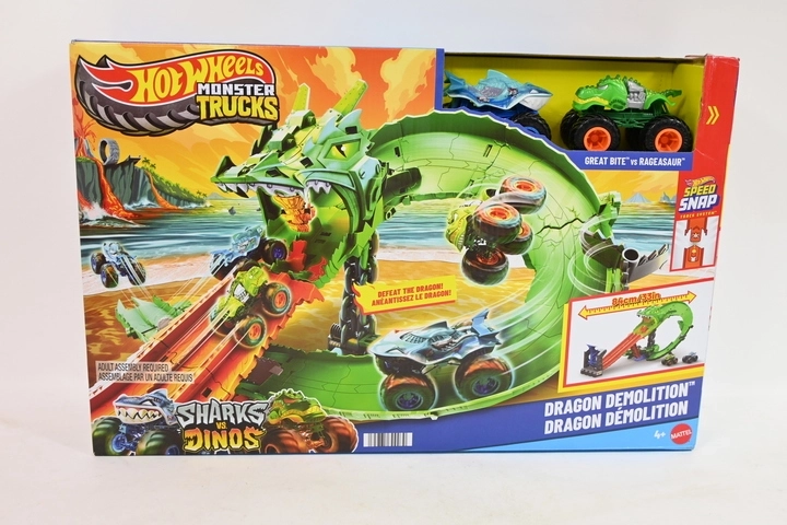 Hot Wheels Monster Truckovi – zmajeva trkaća staza s 2 vozila