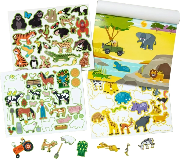 Sticker pad životinjska okruženja – višekratne naljepnice MELISSA & DOUG