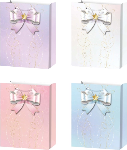 Poklon-vrećica S pastelna s mašnom