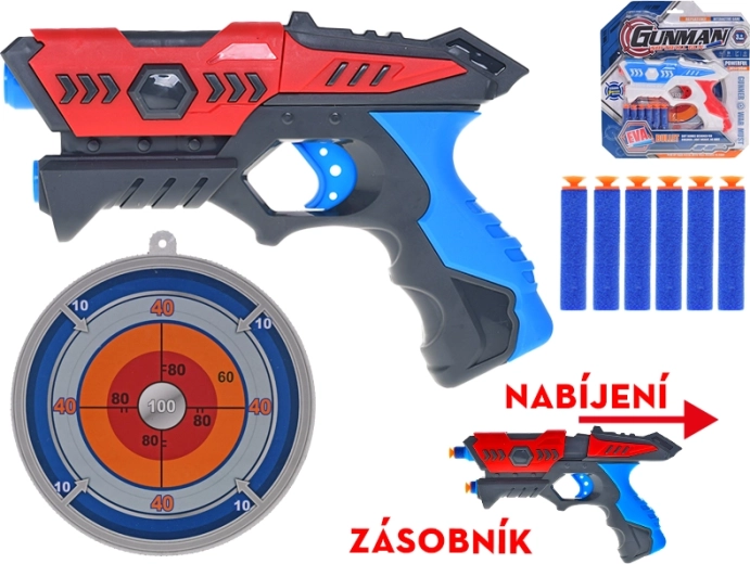 Pištolj na pjenaste metke s metom i brojačem