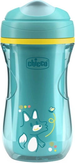 Chicco Active termo čaša s tvrdim nastavkom teal 266 ml 14m+