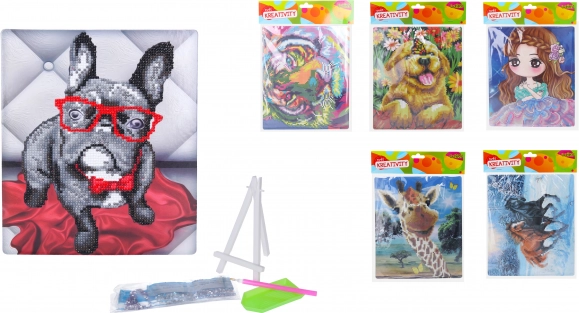 Kreativni set diamond painting 21 × 25 cm sa stalkom – mix motiva