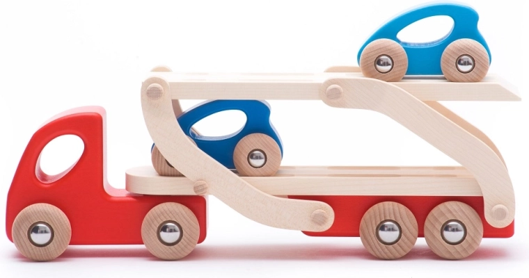 Wooden Car Transporter Set Bajo Eco
