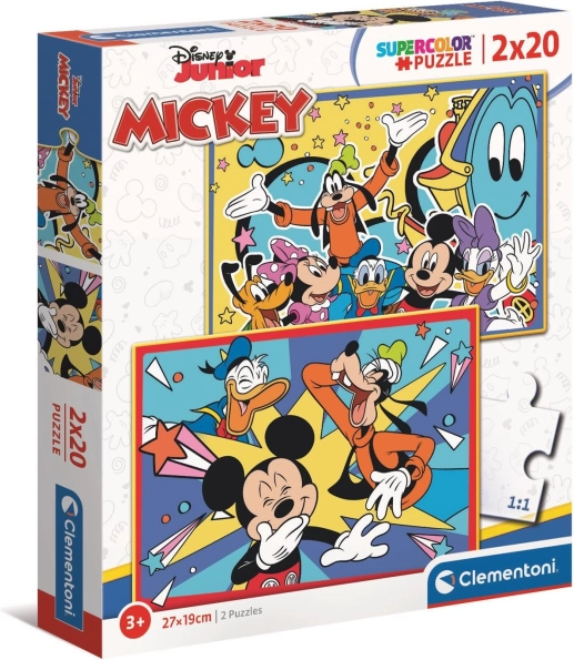 Clementoni puzzle Mickey i prijatelji 2x20 dijelova
