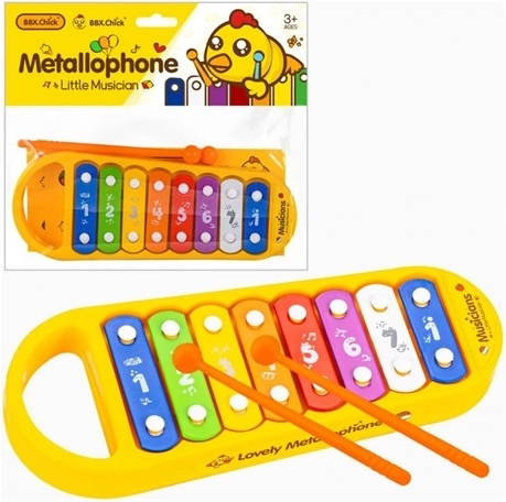 Children's metallophone with 8 tones
