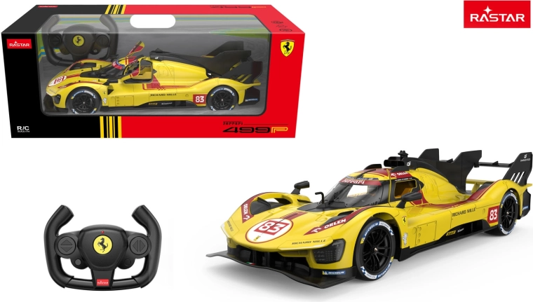 RC auto Ferrari 499P Rastar 1:14 žuto - 1 komad