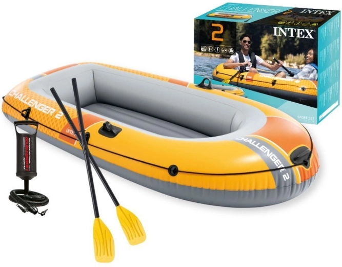 napuhavajući čamac za 2 osobe Intex Challenger 2 s pumpom i veslima