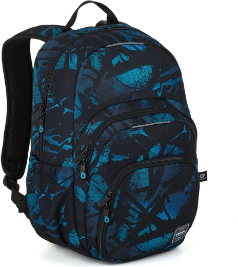 Studentski ruksak Topgal Skye blue abstract