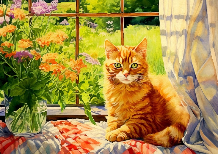 Enjoy puzzle Mačkica iz seoske kuhinje 1000 dijelova