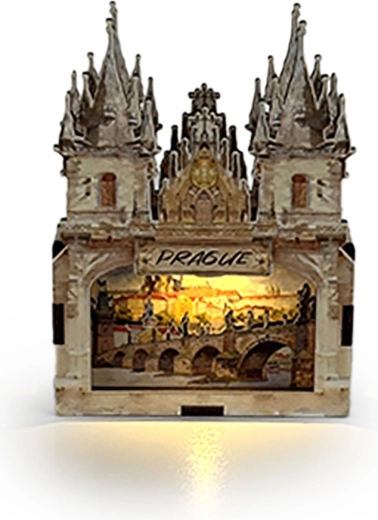 2Kids Toys 3D drvena magnetka Prag – Hradčani i Karlov most - 1 komad