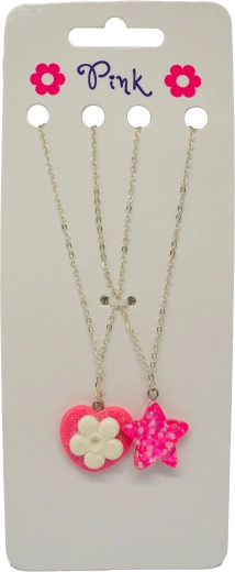 Dječji ogrlice sa srcem i zvijezdom – set od 2 kom