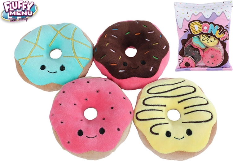 Plišani set šarenih krafni u torbi Fluffy Menu