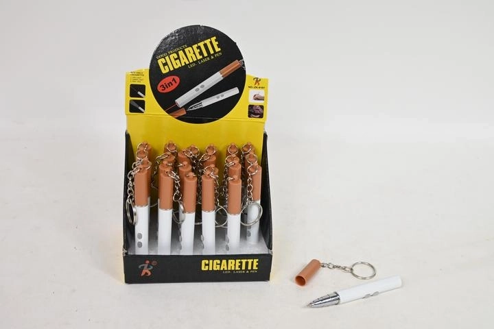 Svjetleći privjesak za ključeve u obliku cigarete – prodajni stalak 24 kom