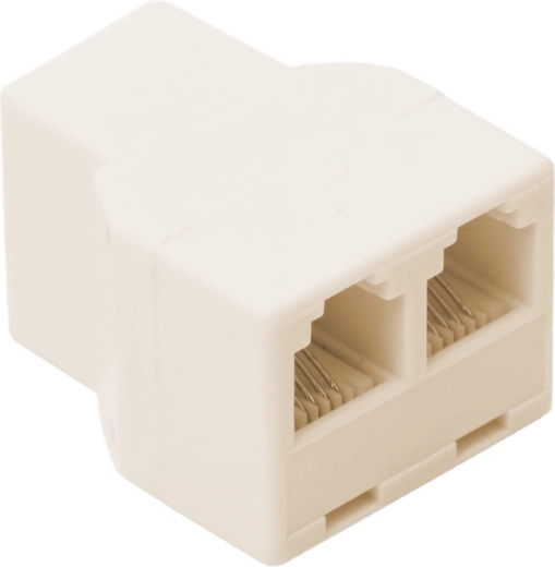 6P4C Y Splitter, 1 Socket to 2 Sockets