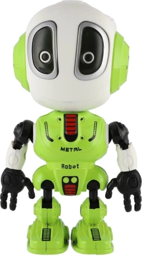 Robot echo zeleni 12 cm sa zvukom i svjetlom na baterije