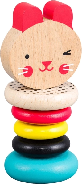 Petit Collage drveno zvečkalo zeko