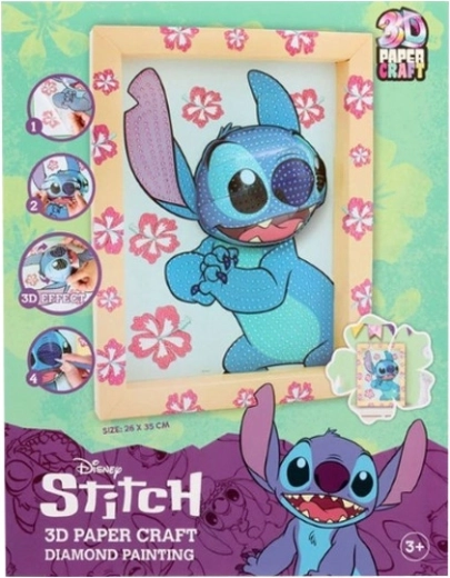 Origami slika Stitch dijamantna mozaika 3D 26 × 35 cm