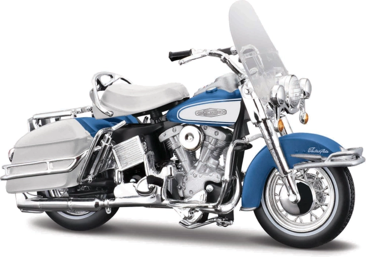 Maisto Harley-Davidson 1966 FLH Electra Glide plavo-bijeli 1:18