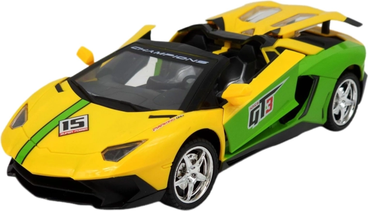 Daljinski upravljani sportski kabriolet s LED svjetlima žuti - 1 komad