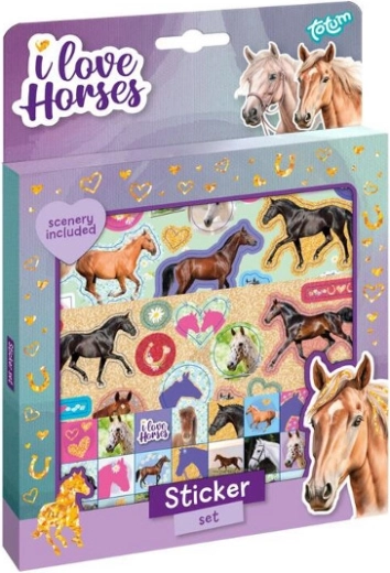 Naljepnice konjići – set s kartonskom dekoracijom