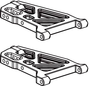 Front Lower Suspension Arms for Voltage, Major, Tiger and Infect SR10