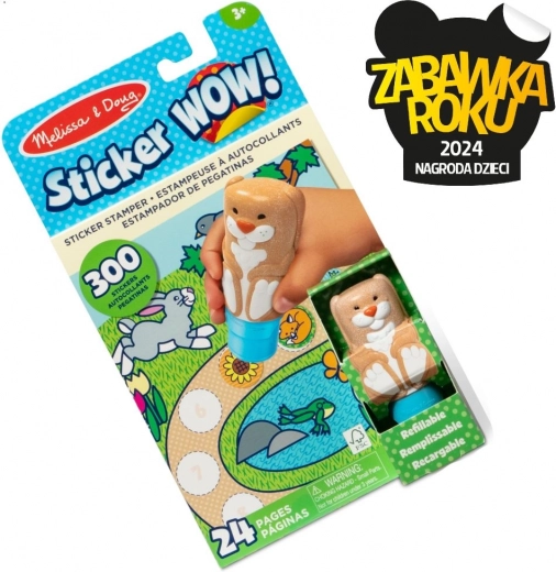 Naljepnica WOW! Zeko s pečatima