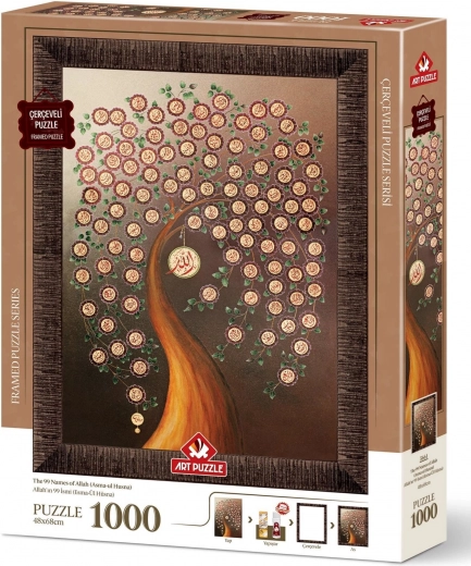 Puzzle s okvirom i ljepilom 3u1 99 Allahovih imena 1000 komada