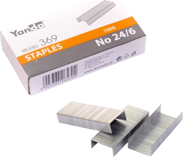 Staples for stapler 24/6 YANDA 1000 pcs