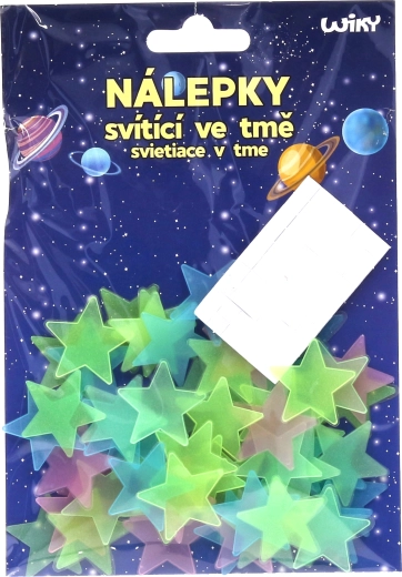Naljepnice 12x17 cm koje svijetle u mraku Zvijezde, 60 kom